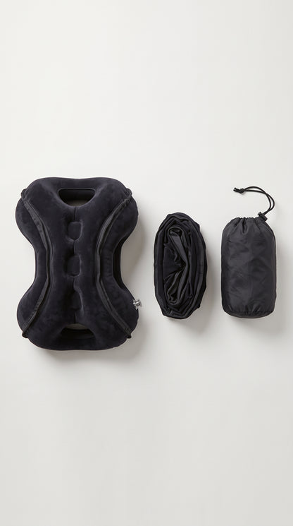 Almohada Ergonómica de Viaje e Inflado Rápido